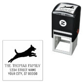 ベルギーのMalinois犬のシルエット名のアドレス セルフインキングスタンプ (インサイチュ)