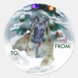 ベルギーのTervuren Christmas Gives, TO:, FROM: ラウンドシール