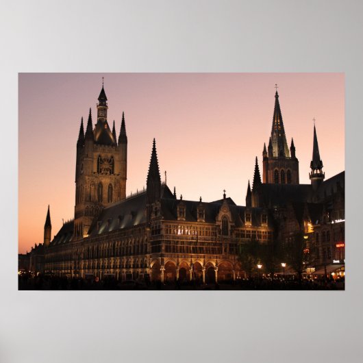 ベルギーのYpres Cloth Hall ポスター (正面)