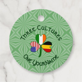 ベルギーアイリッシュアメリカンシャムロックパーソナライズされた国旗 フェイバータグ