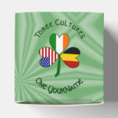 ベルギーアイリッシュアメリカンシャムロックパーソナライズされた国旗 フェイバーボックス (上部)