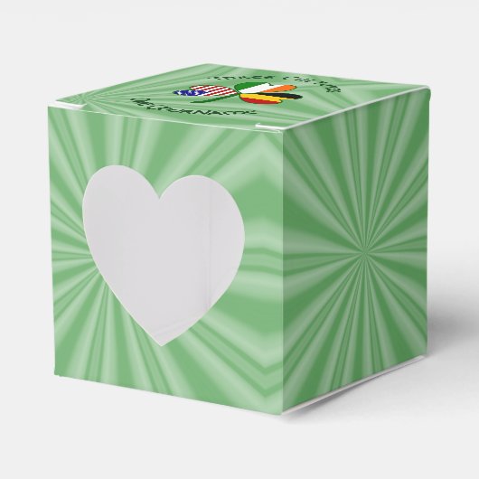 ベルギーアイリッシュアメリカンシャムロックパーソナライズされた国旗 フェイバーボックス (正面サイド)