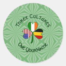 ベルギーアイリッシュアメリカンシャムロックパーソナライズされた国旗