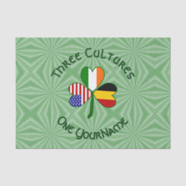 ベルギーアイリッシュアメリカンシャムロックパーソナライズされた国旗 薄葉紙