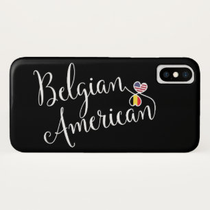 ベルギーアメリカの絡み合ったハートの携帯電話ケース iPhone X ケース