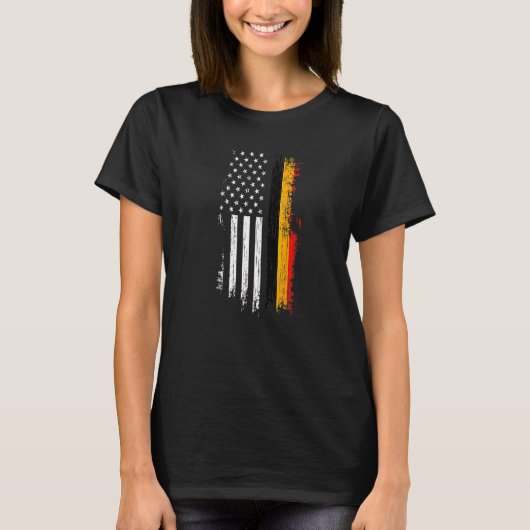ベルギーアメリカ国旗プライドベルギーUsa Tees Tシャツ (正面)