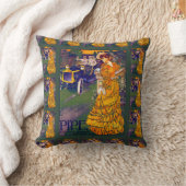 ベルギーアールヌーボー自動車広告 クッション (ブランケット)