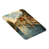 ベルギーイラストレーショントラベルアートヴィンテージ マグネット (右側)