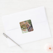 ベルギーウマ荷車を引くステッカー スクエアシール (封筒)