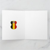 ベルギーエンジェルクリスマスパーソナライズされた国旗 カード (内部)