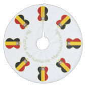 ベルギーエンジェル国旗のクリスマス フリース ツリースカート (正面)