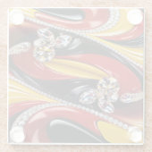 ベルギーカラー付きガラスコースター ガラスコースター (裏面)