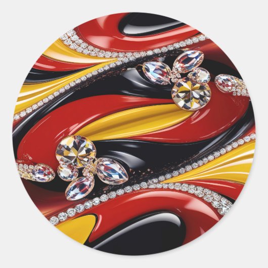 ベルギーカラー付きシールデザイン ラウンドシール (正面)