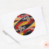 ベルギーカラー付きシールデザイン ラウンドシール (封筒)