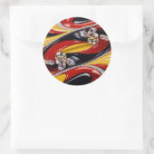 ベルギーカラー付きシールデザイン ラウンドシール (バッグ)