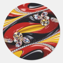 ベルギーカラー付きシールデザイン ラウンドシール