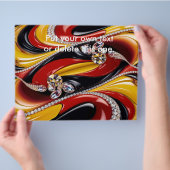 ベルギーカラー付きフライヤーデザイン チラシ (手)