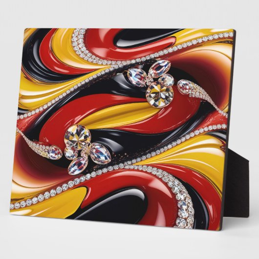 ベルギーカラー付きプラークモダンデザイン フォトプラーク (側面)