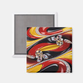 ベルギーカラー付きマグネットデザイン マグネット (正面/裏面)