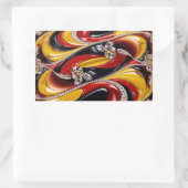 ベルギーカラー付き長方形シール 長方形シール (バッグ)