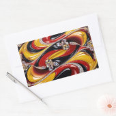 ベルギーカラー付き長方形シール 長方形シール (封筒)