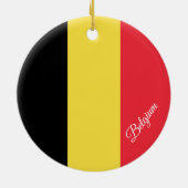 ベルギークリスマス オブジェ ベルギー国旗 セラミックオーナメント (裏面)