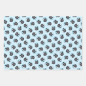 ベルギーグレンダエルシープドッグブラック絵を描ズ犬Ar ラッピングペーパーシート (正面)