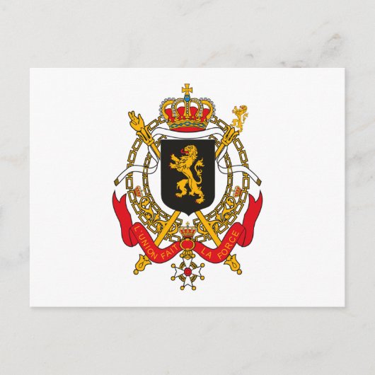 ベルギーコートオブアームズはがき ポストカード (正面)