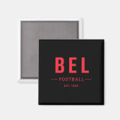 ベルギーサッカー 1830年創設 伝統 サッカー ファンTシャツ マグネット (正面/裏面)