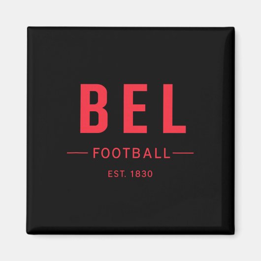 ベルギーサッカー 1830年創設 伝統 サッカー ファンTシャツ マグネット (正面)