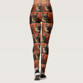 ベルギーシェパードとハートバラバレンタインデー レギンス (裏面)