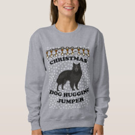 ベルギーシェパードクリスマスドハグ スウェットシャツ