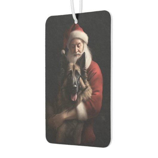 ベルギーシェパードサンタクロースフェスティバルクリスマス カーエアーフレッシュナー (左)