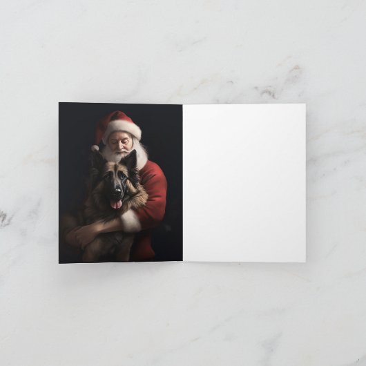ベルギーシェパードサンタクロースフェスティバルクリスマス カード (内部)