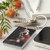 ベルギーシェパードサンタクロースフェスティバルクリスマス キーホルダー (正面右)