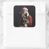 ベルギーシェパードサンタクロースフェスティバルクリスマス スクエアシール (バッグ)