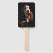 ベルギーシェパードサンタクロースフェスティバルクリスマス ハンドファン (裏面)