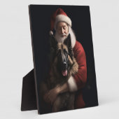 ベルギーシェパードサンタクロースフェスティバルクリスマス フォトプラーク (側面)