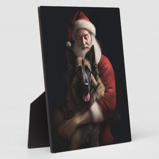 ベルギーシェパードサンタクロースフェスティバルクリスマス フォトプラーク (側面)