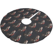 ベルギーシェパードサンタクロースフェスティバルクリスマス ブラッシュドポリエステルツリースカート (アングル)