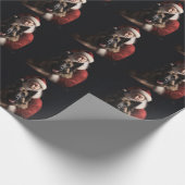 ベルギーシェパードサンタクロースフェスティバルクリスマス ラッピングペーパー (角)