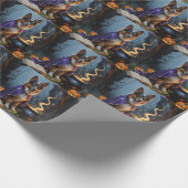 ベルギーシェパードドお洒落グハロウィン絵を描ズ ラッピングペーパー (角)