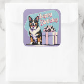 ベルギーシェパードドカラフルッグ スクエアシール (バッグ)