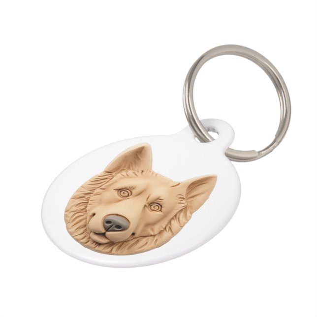 ベルギーシェパードドッグインスパイア3D ペット　ネームタグ (側面)