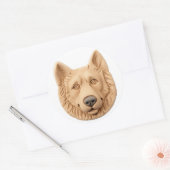 ベルギーシェパードドッグインスパイア3D ラウンドシール (封筒)