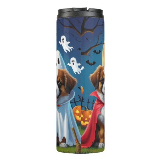 ベルギーシェパードドッグスパンプキンハロウィンおもしろい タンブラー (裏面)