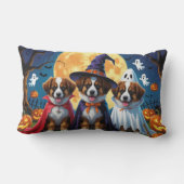 ベルギーシェパードドッグスパンプキンハロウィンおもしろい ランバークッション (裏面)