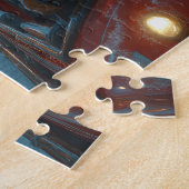 ベルギーシェパードドッグローラーコースタークリスマス ジグソーパズル (側面)