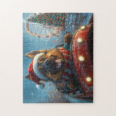 ベルギーシェパードドッグローラーコースタークリスマス ジグソーパズル (縦)