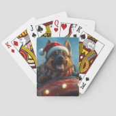 ベルギーシェパードドッグローラーコースタークリスマス トランプ (裏面)